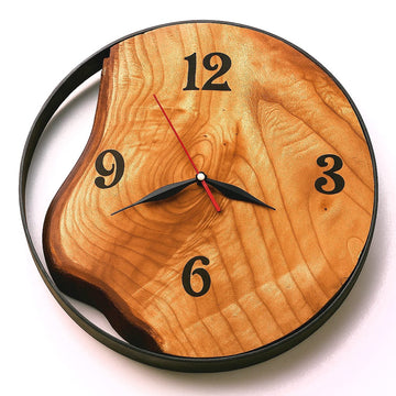 Circular Wooden Wall Clock