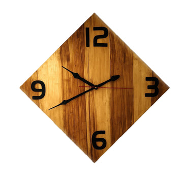 Square wooden clock watch 24 inch