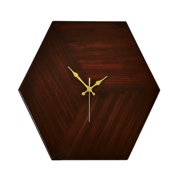Elegant Wooden Hexagon Clock