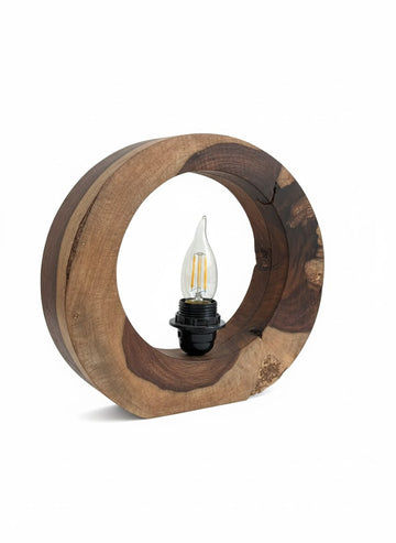 Classic Organic Wood LED Accent Lamp