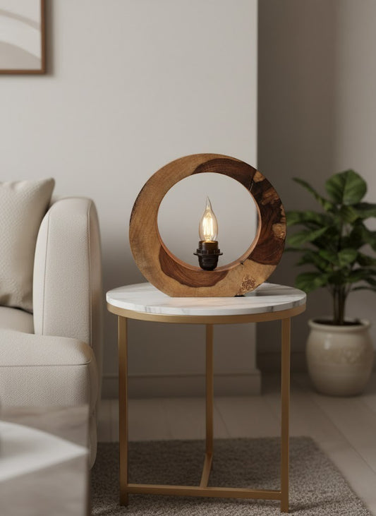 Classic Organic Wood LED Accent Lamp
