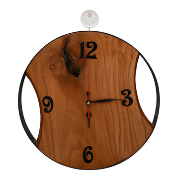 Live Edge Wooden Wall Clock – Rustic Luxury Design