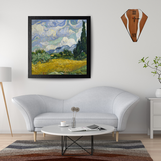 Modern Geometric Wooden Wall Clock – Luxury Designer Wall Décor