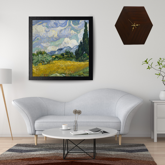 Hexagon Wooden Wall Clock – Modern Minimal Design