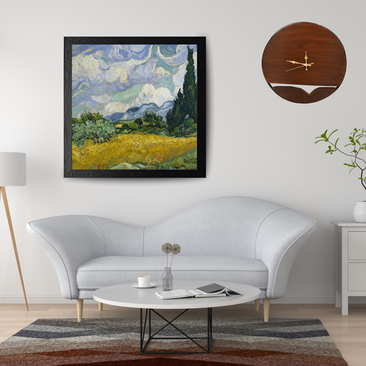 Luxury Round Wooden Wall Clock – Minimalist Modern Design