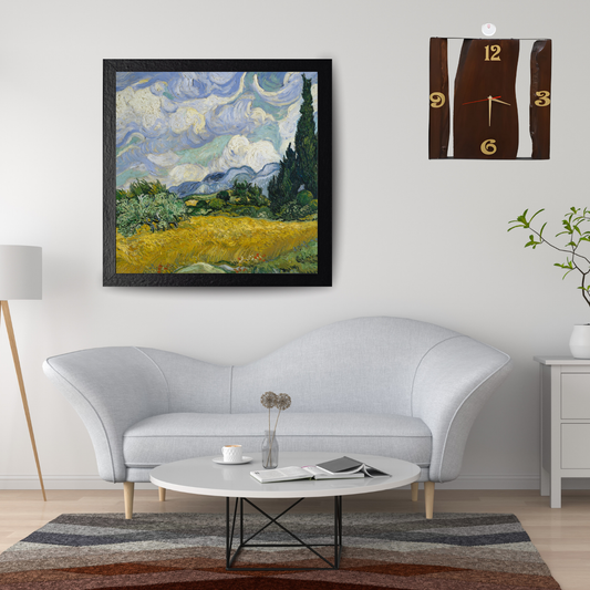 Handcrafted Rustic Wooden Wall Clock – Natural Solid Wood | Home & Office Decor