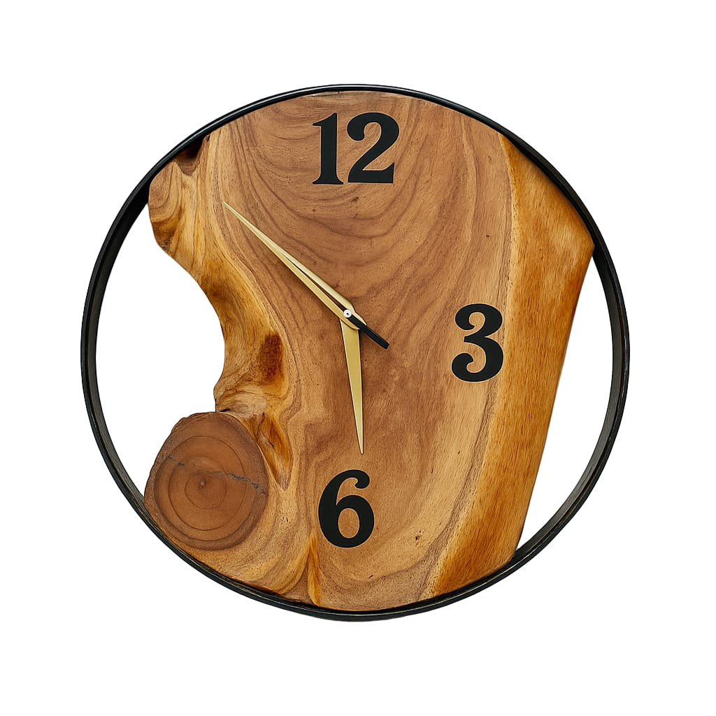 Natural Rustic Wooden Clock