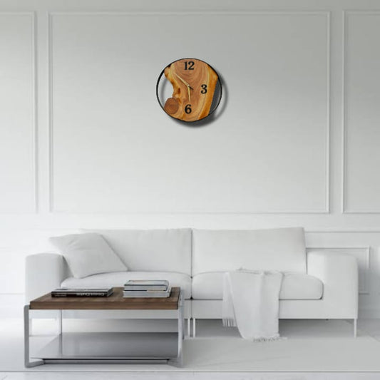 Natural Rustic Wooden Clock