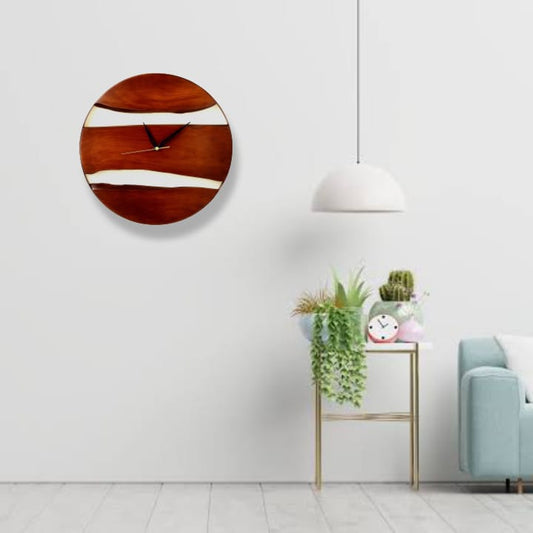 Modern Abstract Wooden Clock