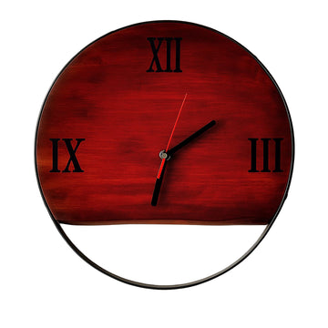 Half Wooden Round Clock